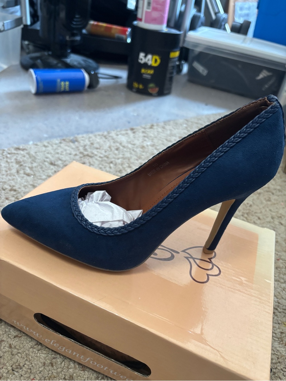 Dbdk fashion Elegant Navy Pointed-Toe Stiletto Pump